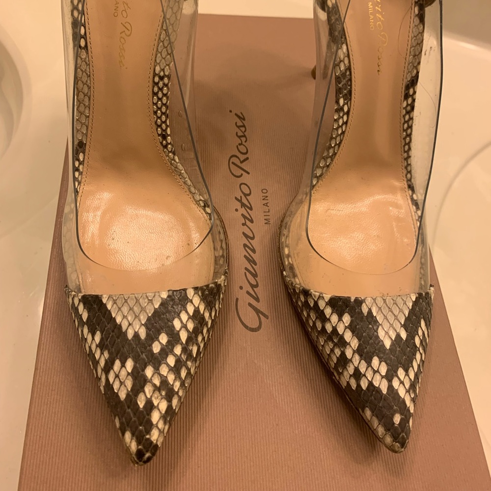 Gianvito Rossi snakeskin PVC heels